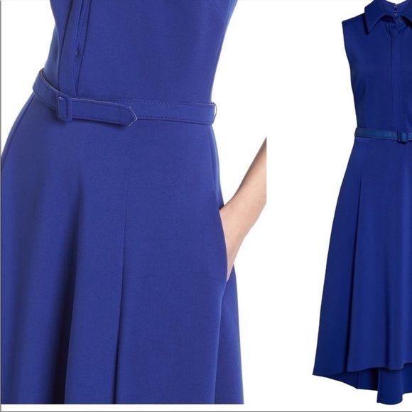 𝅺mark Badgley & James Mischka Royal Blue Asymmetrical Sleeveless Dress - Picture 8 of 12